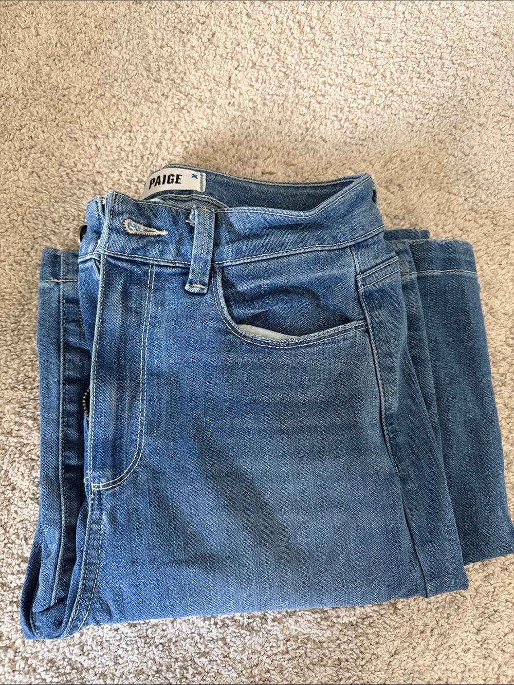 PAIGE Women's Medium Blue wide leg Jeans
